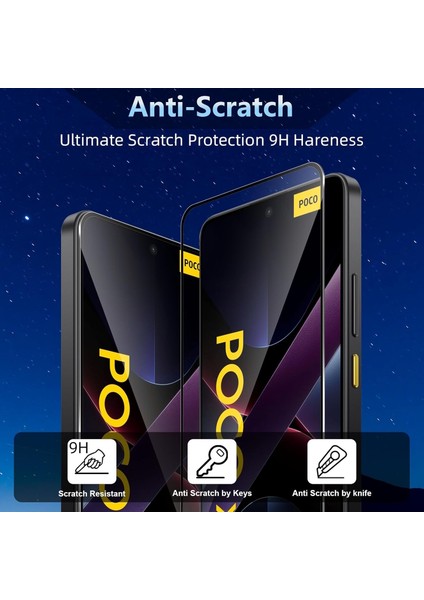 Xiaomi Poco X7 Pro Uyumlu Tam Kapatan Şeffaf Esnek Seramik Kırılmaz Nano Cam Ekran Koruyucu