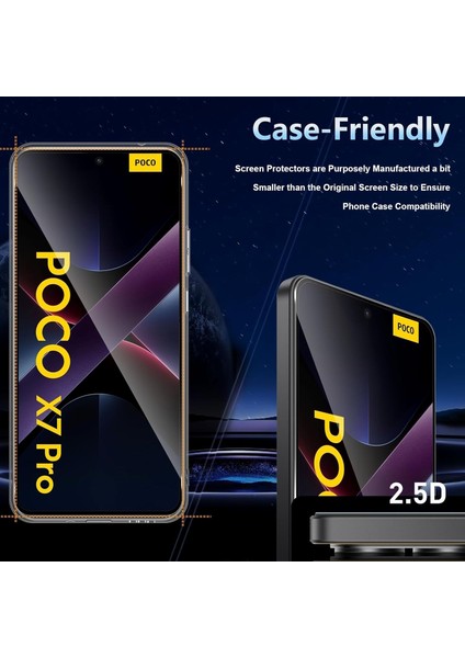 Xiaomi Poco X7 Pro Uyumlu Tam Kapatan Şeffaf Esnek Seramik Kırılmaz Nano Cam Ekran Koruyucu