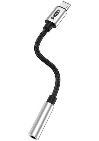 Basic CA111 Metal Başlıklı Örgü Type-C To 3.5mm Jack Çevirici