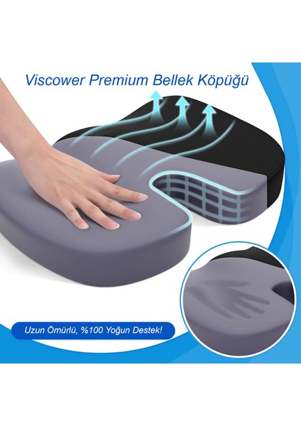Viscower Visko Coccyx Ortopedik Hemaroid Kuyruk Sokumu Oturma Minderi modelleri