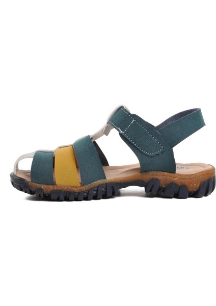 Ayakmod Lacivert Nubuk-Sarı Erkek Çocuk Sandalet