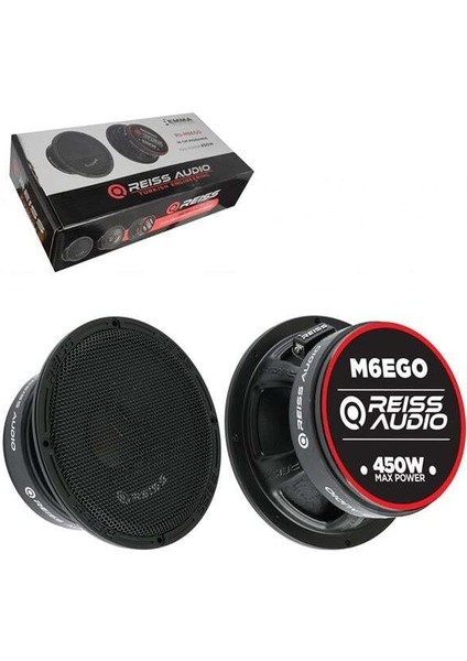 Reıss Audıo RS-M6EGO Oto Midrange 16CM 450 Watt 2 Adet