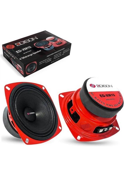 Edıson ED-XM10 Oto Midrange 10CM 200 Watt 2 Adet