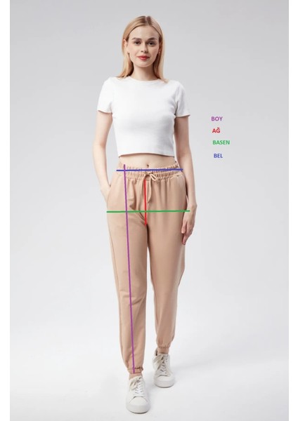 Kadın Paçası Lastikli Alt Eşofman
