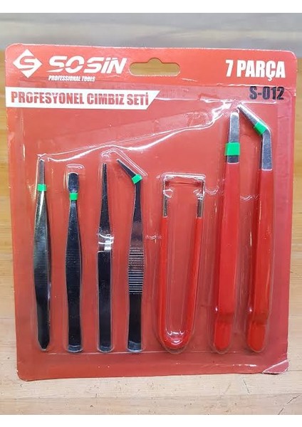 Sosın Profesyonel Cımbız Seti 7 Parça