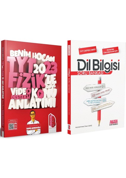 2023 Tyt Fizik Konu Kitabı ve Dil Bilgisi Soru Bankası Seti 2 Kitap