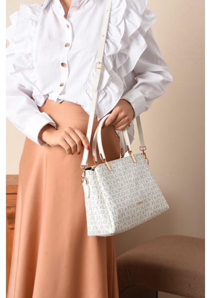 Kadın Suya Dayanıklı Ayarlanabilir Çapraz Askılı Nikel Aksesuar 4 Gözlü El ve Omuz Çantası NL3022