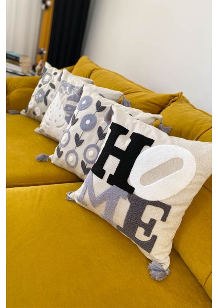 E-Bizz Home Punch Nakışlı 4 Adet Kırlent Kılıfı modelleri