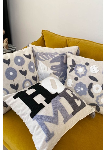 E-Bizz Home Punch Nakışlı 4 Adet Kırlent Kılıfı indirimleri
