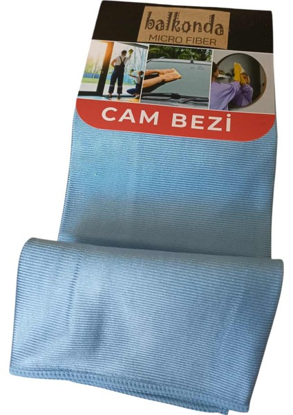 Mikrofiber Cam Bezi Çok Amaçlı Temizlik Bezi Mutfak Banyo Ofis Lavabo 40*40CM Mavi Bez Cab1-1