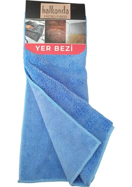 Mikrofiber Süper Emici Havlu Yüzey Çok Amaçlı Temizlik Bezi Çift Taraflı Mutfak Banyo Lavabo Ofis 60*40CM Mavi Hyb1-2