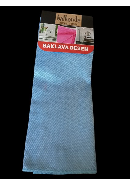 Mikrofiber Temizlik Bezi Mutfak Banyo Lavoba Baklava Desenli Çok Amaçlı Bez 40*40cm Çtb1-2