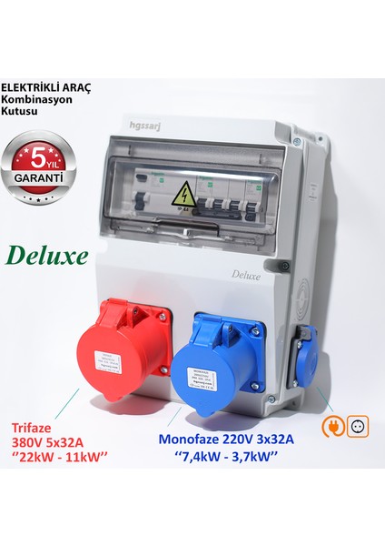 Elektrikli Araç Kombinasyon Kutusu Deluxe 5X32A + 3X32A + 1X16A fiyatları