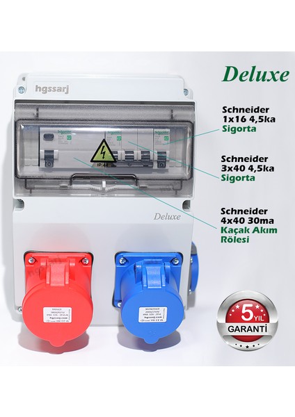 Elektrikli Araç Kombinasyon Kutusu Deluxe 5X32A + 3X32A + 1X16A modelleri