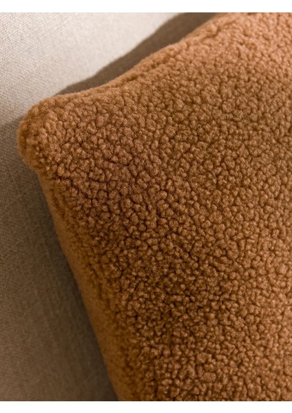 Lcw Home Kahverengi Pelüş Kırlent Kılıfı 45 x 45 cm fırsatları