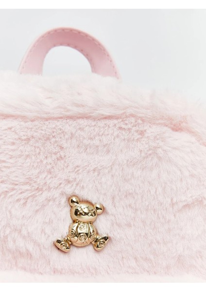 Pembe Pelüş Kız Çocuk Sırt Çantası