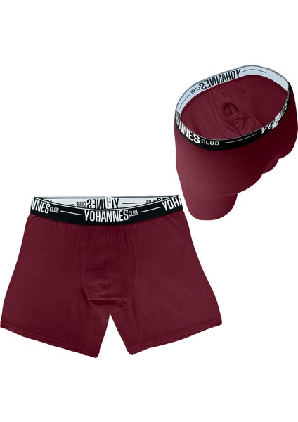 erkek, Özel Anatomik Pamuklu Boxer,tekli, Bordo