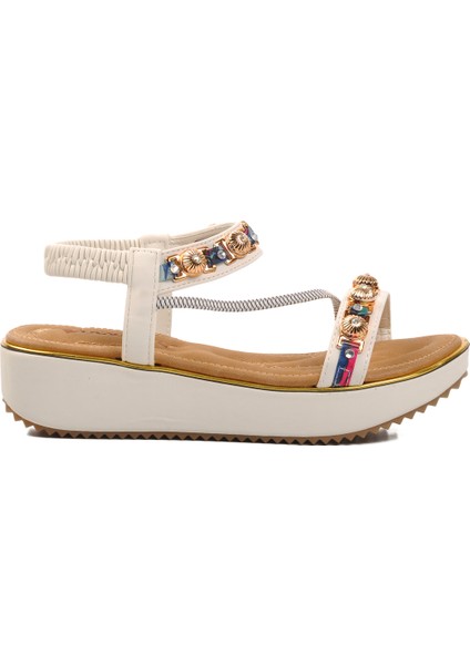 Ayakmod Beyaz Kadın Sandalet modelleri