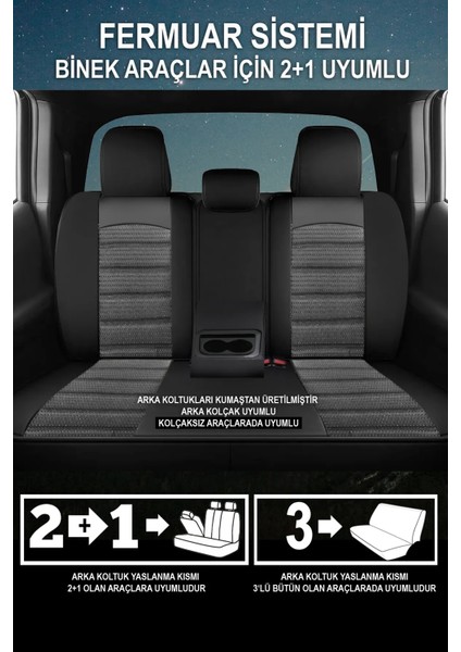 Skoda Octavia Elegance 1.4 Tsi 140 Greentech 2013 Jakar Tam Set Oto Koltuk Kılıfı Siyah