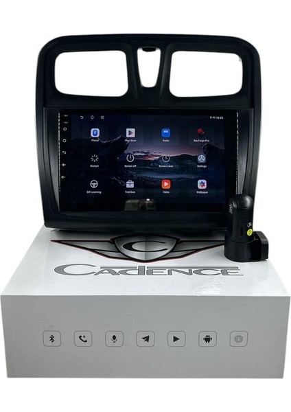 Sandero-Symbol 2014-2019 Cadence R15 (Dvr Kayıt Cihazı Hediye) Pro Oem Multimedia fırsatları