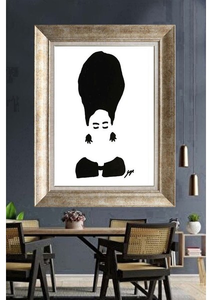 Gümüş Çerçeveli Paspartulu Tablo RI41