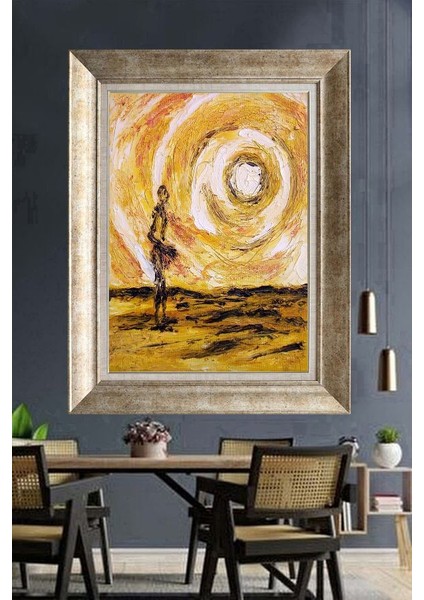 Gümüş Çerçeveli Paspartulu Tablo RI752