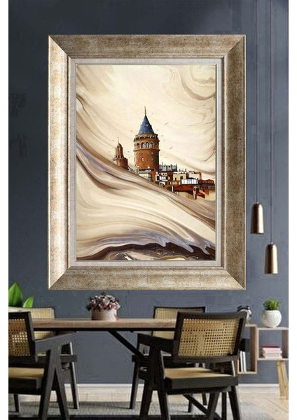 Gümüş Çerçeveli Paspartulu Tablo RI477