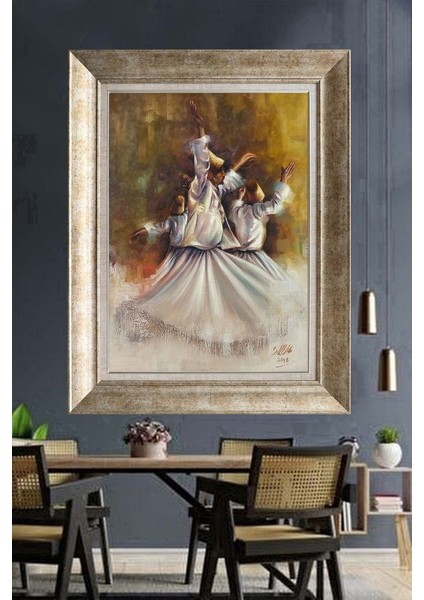 Gümüş Çerçeveli Paspartulu Tablo RI1130