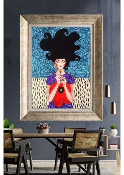 Gümüş Çerçeveli Paspartulu Tablo RI2101