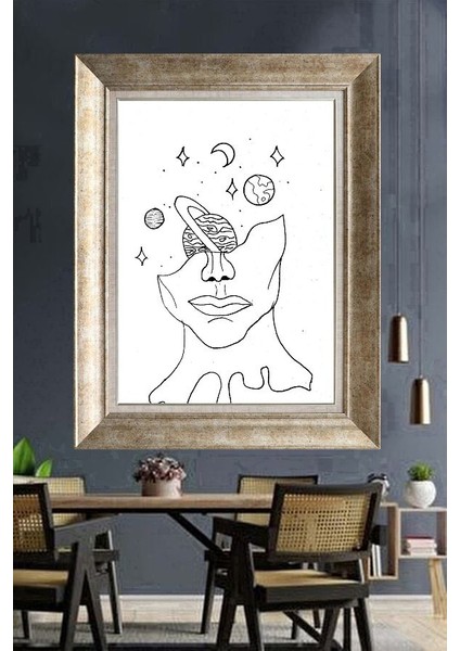 Gümüş Çerçeveli Paspartulu Tablo RI1665