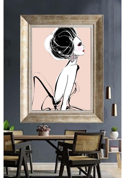 Gümüş Çerçeveli Paspartulu Tablo RI430