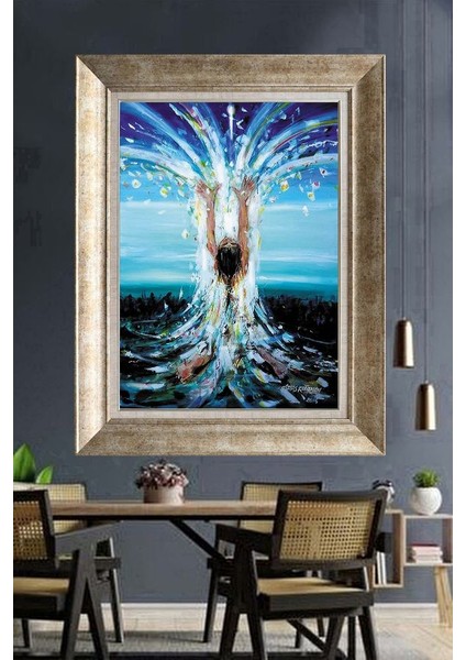 Gümüş Çerçeveli Paspartulu Tablo RI507