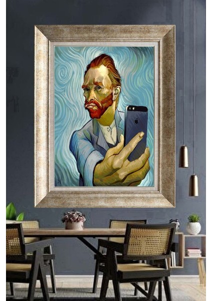 Gümüş Çerçeveli Paspartulu Tablo RI977