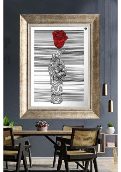Gümüş Çerçeveli Paspartulu Tablo RI1178