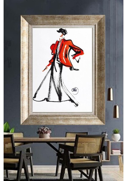 Gümüş Çerçeveli Paspartulu Tablo RI709