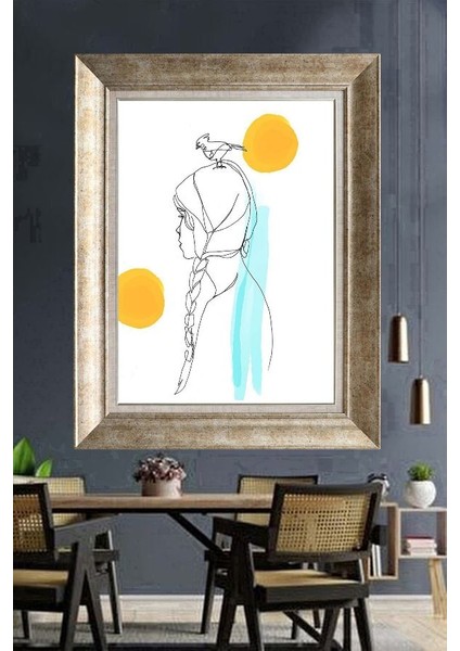 Gümüş Çerçeveli Paspartulu Tablo RI1745