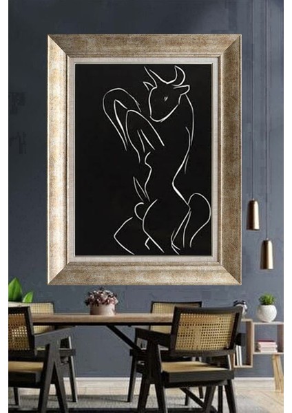 Gümüş Çerçeveli Paspartulu Tablo RI1275