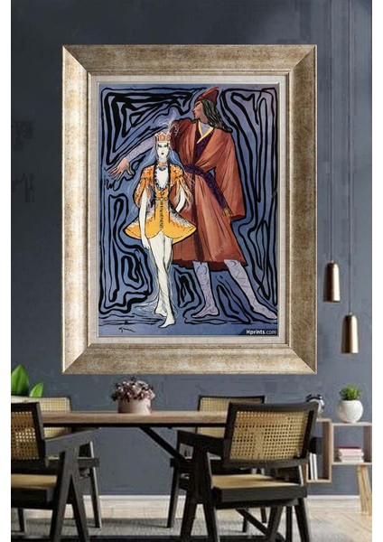 Gümüş Çerçeveli Paspartulu Tablo RI1734