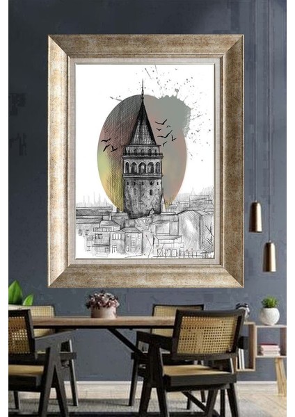 Gümüş Çerçeveli Paspartulu Tablo RI1984