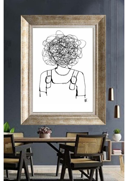 Gümüş Çerçeveli Paspartulu Tablo RI378