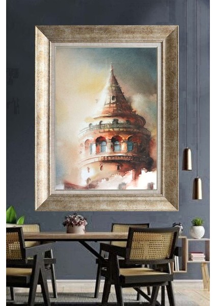 Gümüş Çerçeveli Paspartulu Tablo RI793