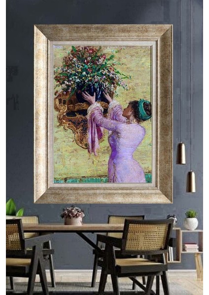 Gümüş Çerçeveli Paspartulu Tablo RI1683