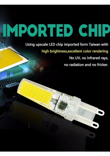 10 Adet G9 Led Ampül 9 watt ( Beyaz ışık , Sarı ışık ) fiyatları