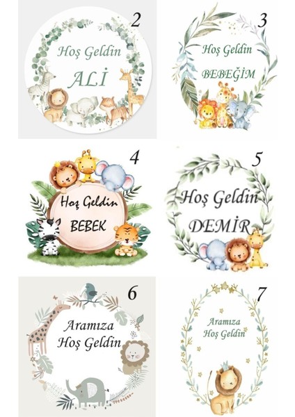 (elit Çikolata )safari Isme Özel Isimli Bebek Çikolatası 48li Doğum-doğum Günü-hediyelik Çikolata