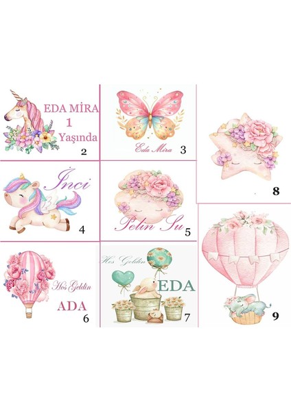 Yeni!! Luxury Isimli soft Pembe Ay Çiçek Kız Bebek Çikolatası 48LI Doğum-Mevlid-Hediyelik- modelleri