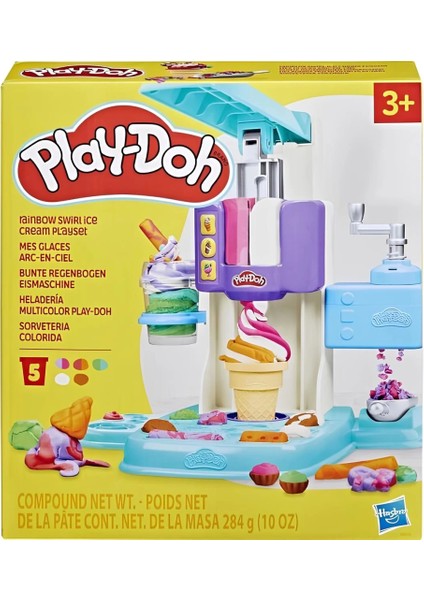 Hasbro Play-Doh Gökkuşağı Girdaplı Dondurma Oyun Seti G0028