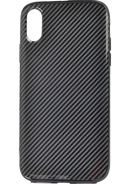 iPhone Xs Max Kılıf Karbon Fiber Dizaynlı Vio Kılıf
