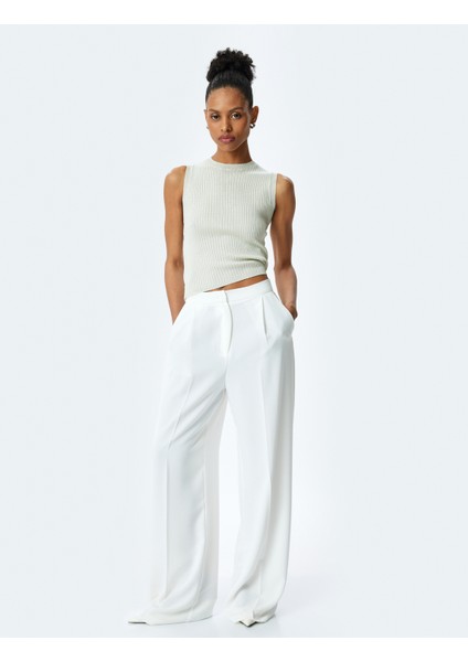 Bisiklet Yaka Kolsuz Metalik Iplik Detaylı Triko Atlet fiyatları