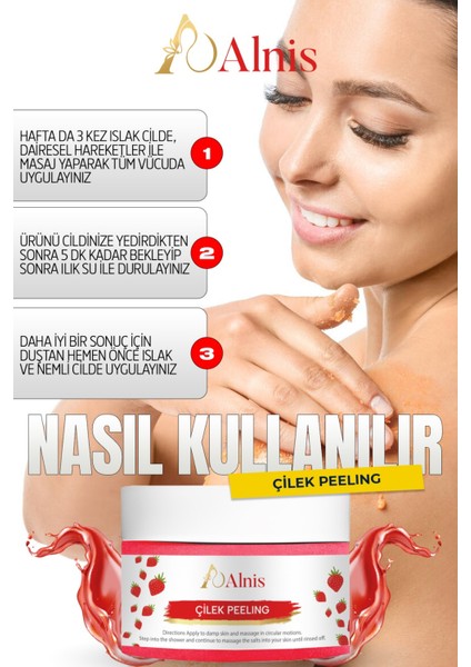 Arındırıcı ve Aydınlatıcı Batık Karşıtı Tüm Vücut Çilekli Tuz Peeling 250 ml