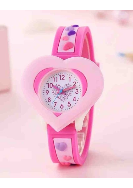 Kalp Şekilli 3D Karikatür Çocuk Kol Saati 💓 fiyatları